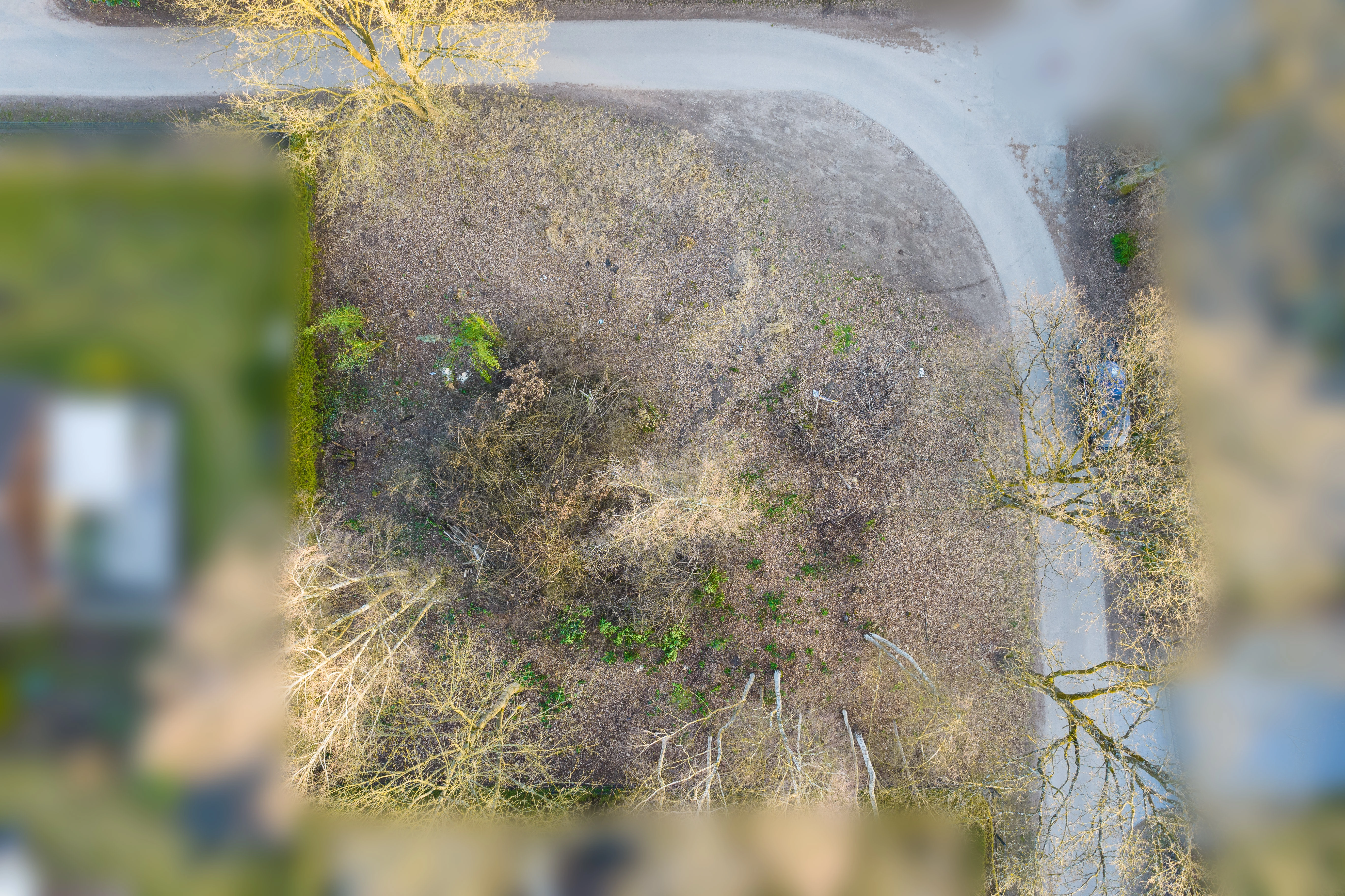 Baugrundstück von oben (Draufsicht)