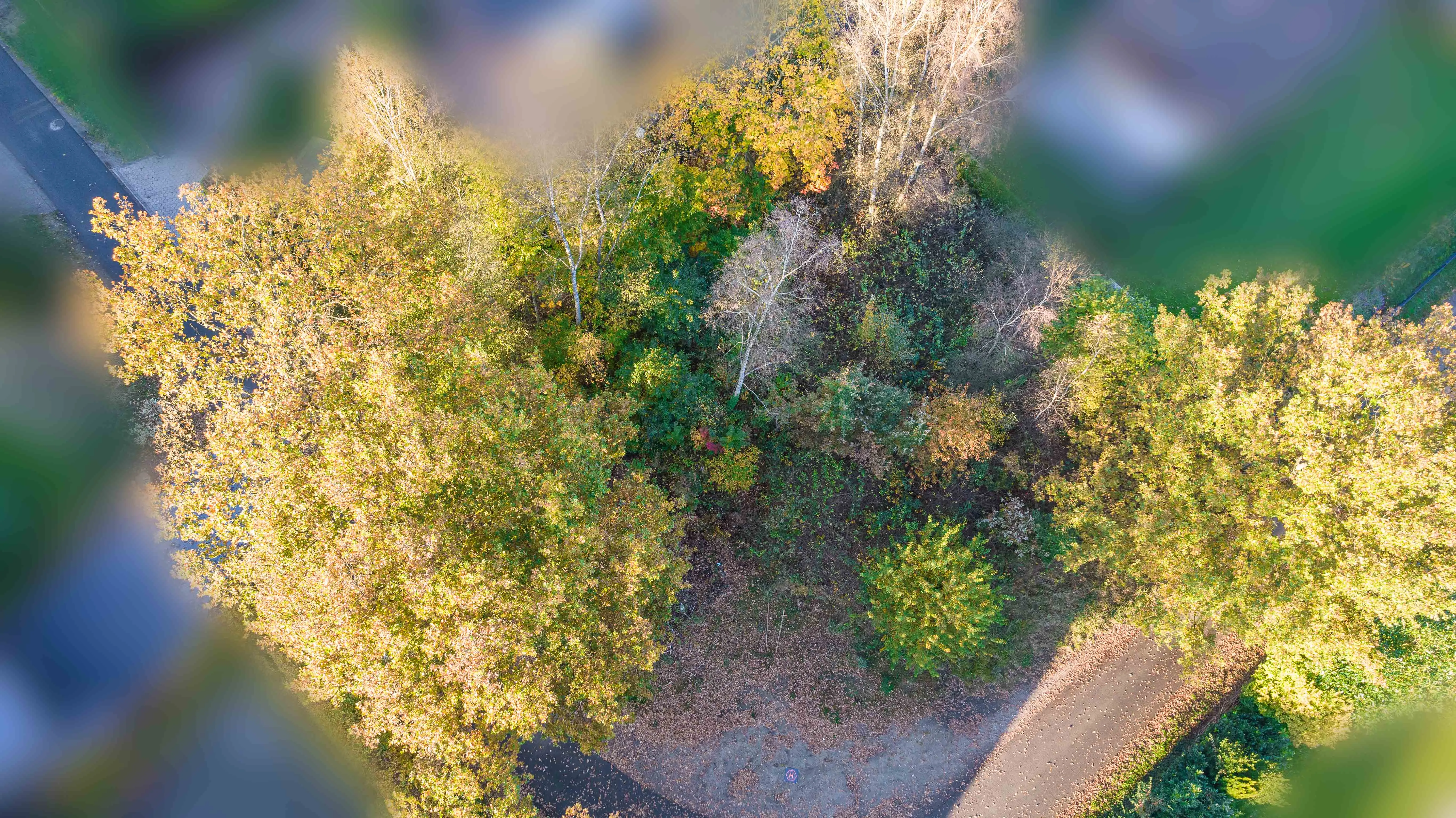 Baugrundstück von schräg oben